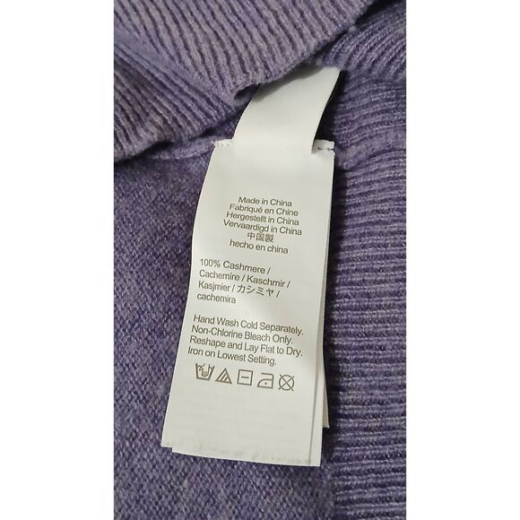 J crew womens small 100% cashmere sweater good cashmere standard lavender - Picture 6 of 6